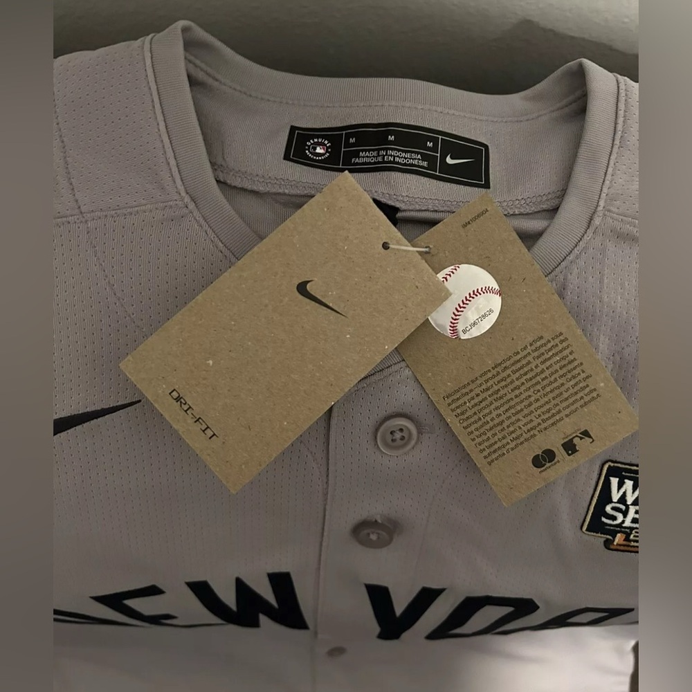 Nike Authentic NY Yankees Giancarlo Stanton World Series 2024 Jersey Men’s Sz M - Picture 7 of 8